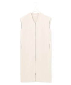 ICB L 【洗える】コットンシェニール ジレワンピース