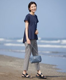 J.PRESS LADIES 【洗える】トロストレッチ テーパード パンツ