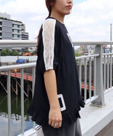 CRAFT STANDARD BOUTIQUE 接触冷感/UVカット/レースライン入りチュニック