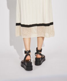 GRACE CONTINENTAL メッシュヘムニットワンピース