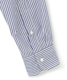 J.PRESS MEN ポプリンマルチストライプ バンドカラーシャツ