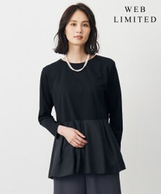 J.PRESS LADIES 【WEB限定カラーあり】レイヤードジャージー フレア カットソー 【WEB限定カラー】ブラック系