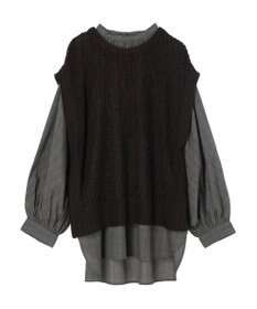 AMERICAN HOLIC ＳＥＴ　ボリュームスリーブシャツ＋ニットベスト