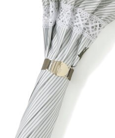 MOONBAT 【遮光/晴雨兼用日傘】POLO RALPH LAUREN(ポロ ラルフローレン) ストライプフリル 長傘 遮熱 UV