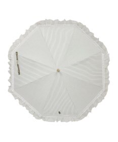 MOONBAT 【遮光/晴雨兼用日傘】POLO RALPH LAUREN(ポロ ラルフローレン) ストライプフリル 長傘 遮熱 UV