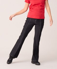 Chacott デニム調ブーツカットパンツ