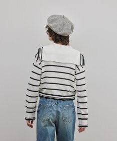 GRACE CONTINENTAL セーラーカラーニットトップ