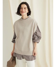 CRAFT STANDARD BOUTIQUE 洗える クルーネックニットベスト