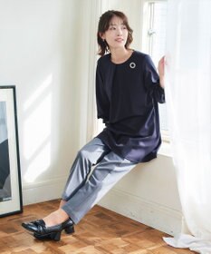 Tiaclasse L 【洗える】タックスリーブポンチチュニック