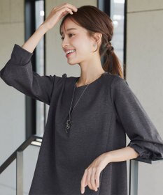 Tiaclasse L 【洗える】タックスリーブポンチチュニック