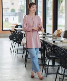 Tiaclasse L 【洗える】タックスリーブポンチチュニック