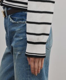 GRACE CONTINENTAL セーラーカラーニットトップ