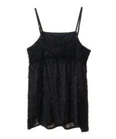 Green Parks ラメフリンジカットキャミソールビスチェ