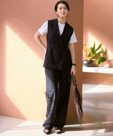 自由区 【SHIHOさん着用・2WAY仕様・ポーチ付き】クロッシェフリンジ バッグ