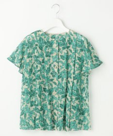 自由区 ハーバリウムフラワープリント ブラウス