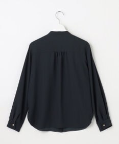 J.PRESS LADIES 【洗える】ヌーディスバックサテン バンドカラー ブラウス