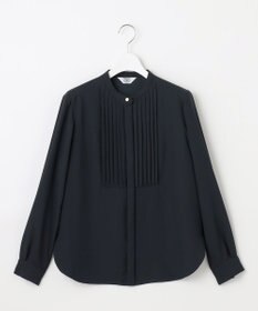 J.PRESS LADIES 【洗える】ヌーディスバックサテン バンドカラー ブラウス