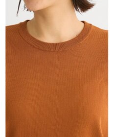 Green Parks 袖プリーツドッキング５分袖ニットプルオーバー