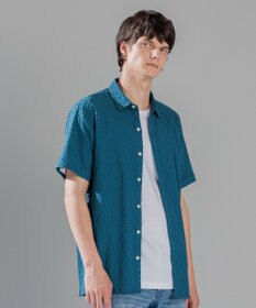 JOSEPH HOMME パターンジャガードストレッチ  /  レギュラーカラー半袖シャツ