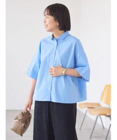 AMERICAN HOLIC イージーケア５分袖バックタックシャツ