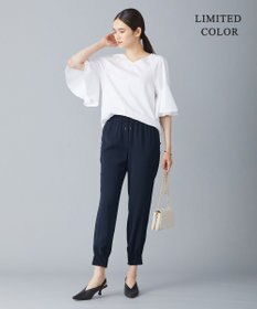 ICB 【WEB限定カラーあり・洗える】ライトダブルクロス ジョガーパンツ