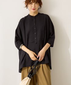 AMERICAN HOLIC 【WEB限定】接触冷感バンドカラーチュニック