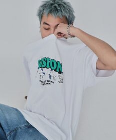 WEGO 【ユニセックス着用ITEM/MLサイズ展開】別注VISIONゴーストスケーターグラフィックT（SS）