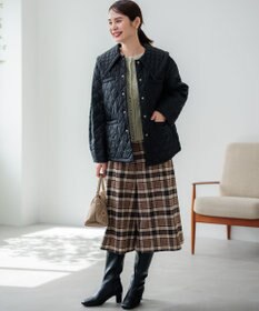 組曲 【WEB限定】ウールライクストレッチ フレアパンツ