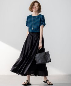 23区 L 【新色追加/洗える】レーヨンポリエステルストレッチ プルオーバー ニット