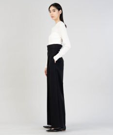 23区 【エステータ】コットンダブルクロス マーベルト ワイドパンツ