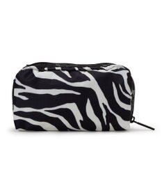 LeSportsac RECTANGULAR COSMETIC/クリームブラックゼブラ