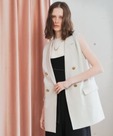 YECCA VECCA ドライタッチ金釦テーラードジレ