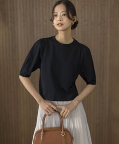 組曲 クルミボタン5分袖ニット