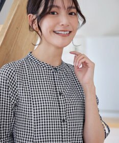 Tiaclasse 【新色追加・洗える】バンドカラーシャツチュニックブラウス