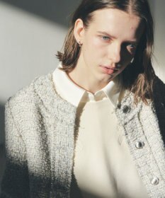 YECCA VECCA 2way襟付きレースニット