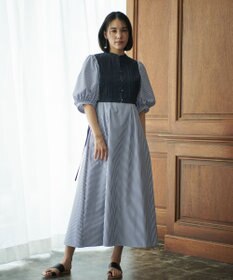 #Newans 【洗える】ピンタックベストコンビワンピース