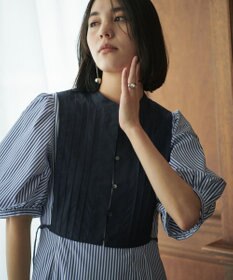 #Newans 【洗える】ピンタックベストコンビワンピース