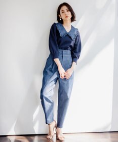 組曲 S 【組曲×setsuko sagittaire】襟付きプルオーバー ニット