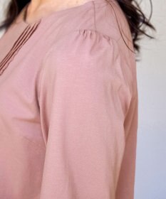 Tiaclasse 【洗える】ピンタックレースカットソーTブラウス