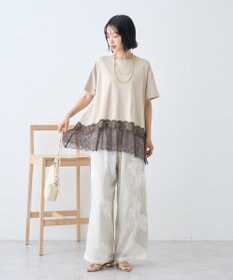 AMERICAN HOLIC 裾レース半袖プルオーバー
