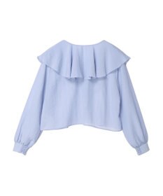 earth music&ecology ラッフルショートブラウス