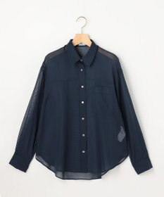 組曲 エアリーボイルシアー シャツ