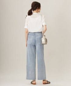 自由区 【洗える】キュプラコットンツイル半袖シャツ ブラウス