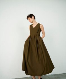 GRACE CONTINENTAL タックフレアロングワンピース