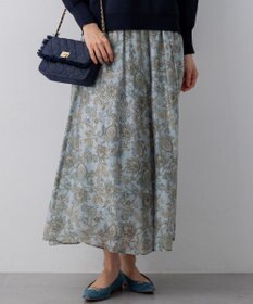 23区 S 【先行予約】Ericaキャラコ ペイズリープリント フレア スカート