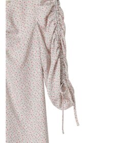 earth music&ecology 袖ドロストフラワーワンピース