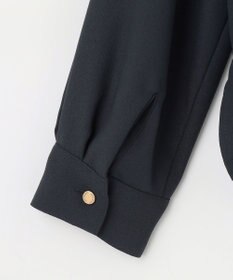 J.PRESS LADIES 【洗える】ヌーディスバックサテン バンドカラー ブラウス