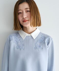 YECCA VECCA 2way襟付きレースニット