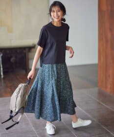 ANY 【接触冷感】クロップド丈半袖Tシャツ