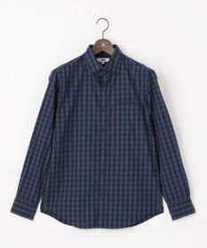 JOSEPH ABBOUD 【綿100％】メランジギンガムチェック シャツ